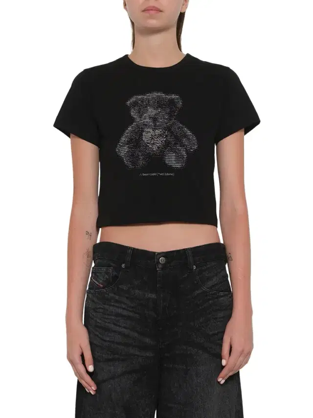 We11Done Bear Print Slim-fit T-shirt
