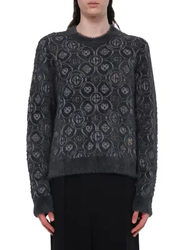 Casablanca Fluffy Monogram Knit Sweater | Thumbnail 1