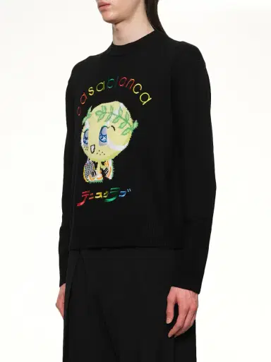 Casablanca Kawaii Tennis Boy Knit Sweater | Thumbnail 2 Casablanca Kawaii Tennis Boy Knit Sweater | Thumbnail 2