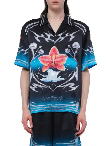 Casablanca Silk Satin Blades Shirt | Thumbnail 1