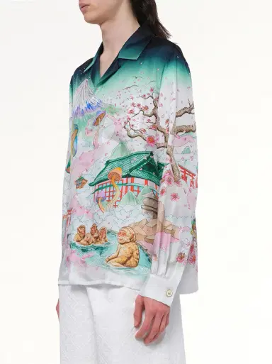 Casablanca Silk Satin Flowers Shirt | Thumbnail 2 Casablanca Silk Satin Flowers Shirt | Thumbnail 2