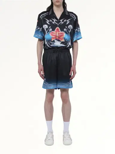 Casablanca Silk Satin Blades Shorts | Thumbnail 7 Casablanca Silk Satin Blades Shorts | Thumbnail 7