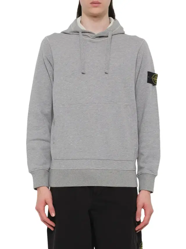 Stone Island 610006 Washed Cotton Fleece Hoodie