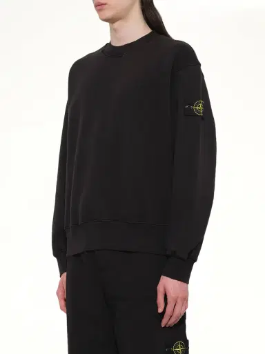 Stone Island 610002 Heavy Cotton Fleece Sweatshirt | Thumbnail 2