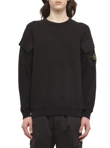 Stone Island 610000 Cotton Fleece Sweatshirt | Thumbnail 1 Stone Island 610000 Cotton Fleece Sweatshirt | Thumbnail 1