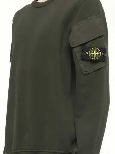 Stone Island 610000 Cotton Fleece Sweatshirt in | Thumbnail 2 Stone Island 610000 Cotton Fleece Sweatshirt in | Thumbnail 2