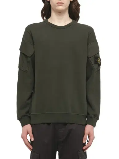 Stone Island 610000 Cotton Fleece Sweatshirt in | Thumbnail 1 Stone Island 610000 Cotton Fleece Sweatshirt in | Thumbnail 1