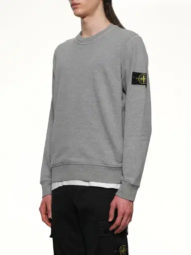 Stone Island 610006 Washed Cotton Sweatshirt | Thumbnail 2