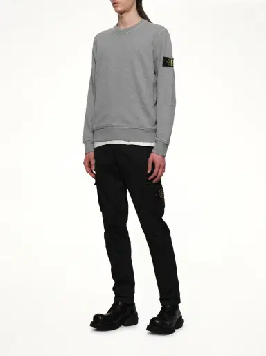 Stone Island 610006 Washed Cotton Sweatshirt | Thumbnail 4