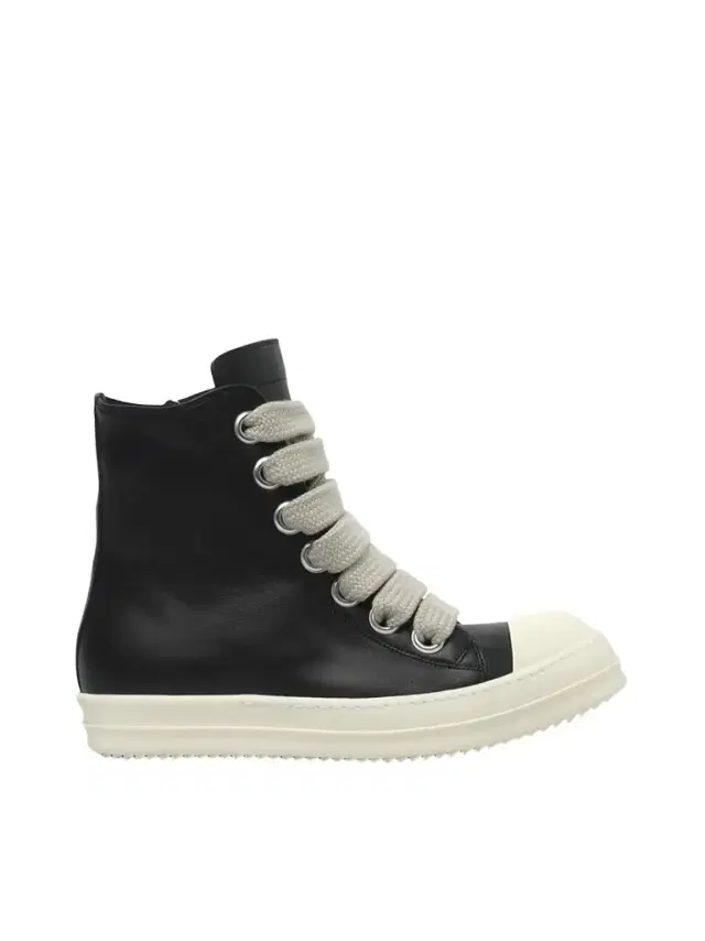 Rick Owens Jumbolace Sneaks in Black/milk/milk