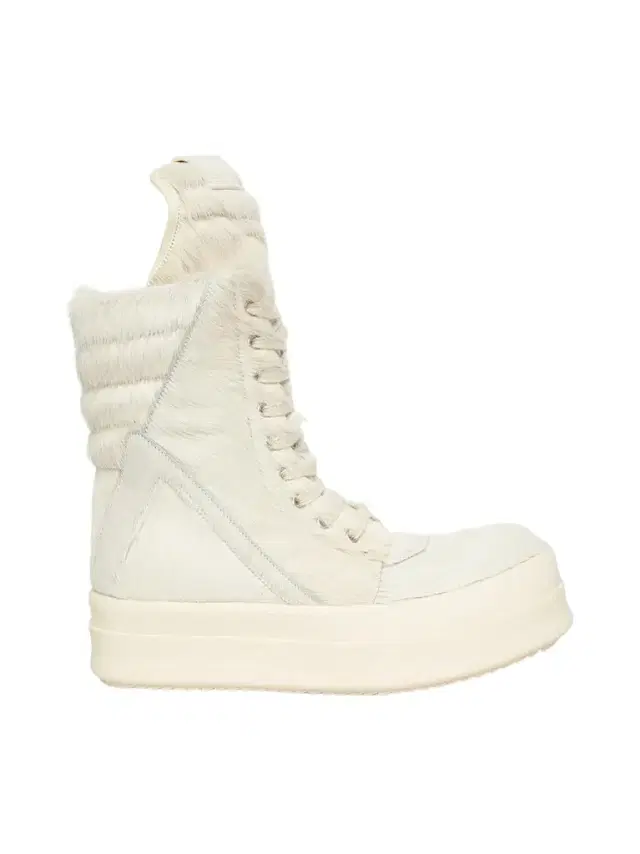 Rick Owens Fur Megageobasket in Milk Milk/milk/milk