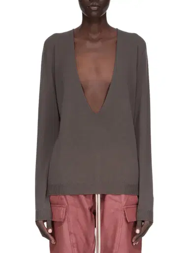 Rick Owens Extreme V Neck Pull | Thumbnail 1