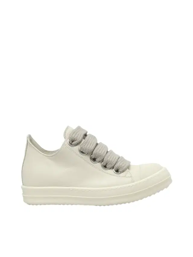 Rick Owens Jumbolace Low Sneaks in Milk/milk/milk White