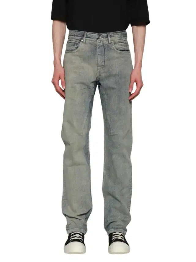 RICK OWENS DRKSHDW Fog Cut Jeans in Mineral Pearl Peral