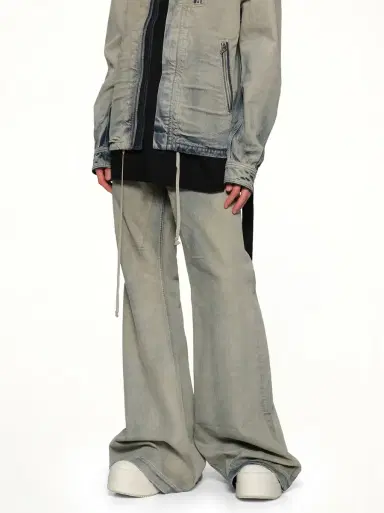 RICK OWENS DRKSHDW Bolan Bootcut in Mineral Pearl Peral | Thumbnail 6