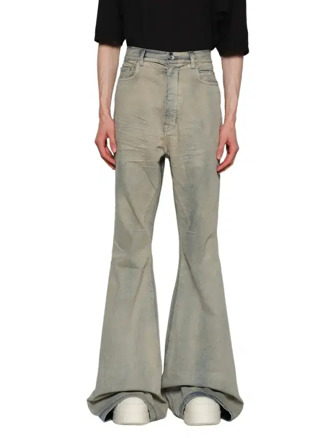 RICK OWENS DRKSHDW Bolan Bootcut in Mineral Pearl Peral