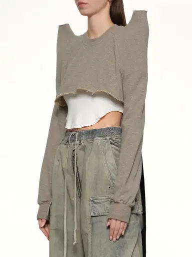 RICK OWENS DRKSHDW Cropped Tecsweat | Thumbnail 2 RICK OWENS DRKSHDW Cropped Tecsweat | Thumbnail 2