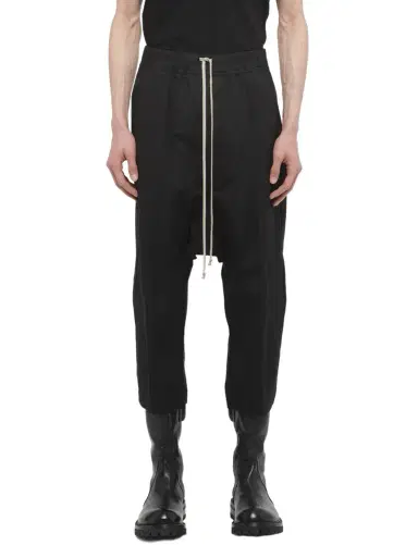 Rick Owens Drawstring Cropped Pants | Thumbnail 1 Rick Owens Drawstring Cropped Pants | Thumbnail 1