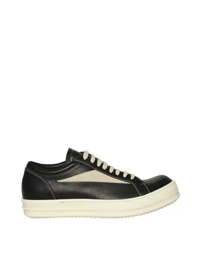 Rick Owens Vintage Sneaks in Black/milk/milk
