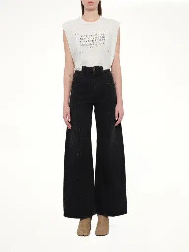 Maison Margiela Cut Out Waistband Relaxed Fit Denim Jeans | Thumbnail 7