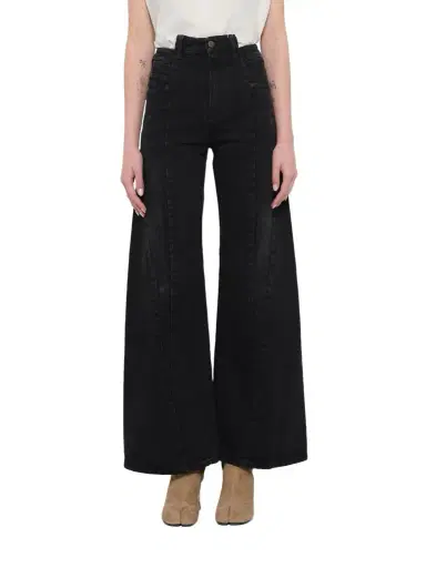 Maison Margiela Cut Out Waistband Relaxed Fit Denim Jeans | Thumbnail 1