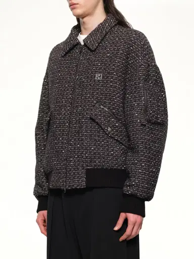 WOOYOUNGMI Tweed Bomber Jacket | Thumbnail 2