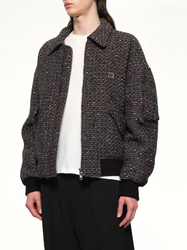 WOOYOUNGMI Tweed Bomber Jacket | Thumbnail 6