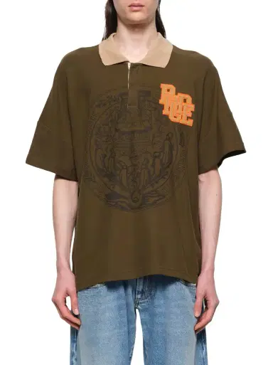 Rhude Scramble Logo Stamp Polo | Thumbnail 1 Rhude Scramble Logo Stamp Polo | Thumbnail 1