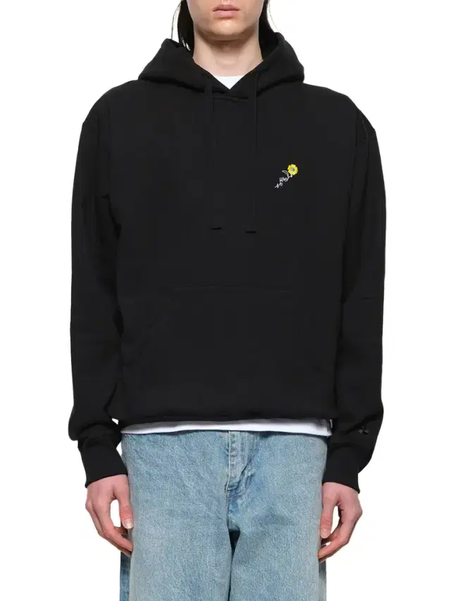 vowels Floral Embroidered Hoodie