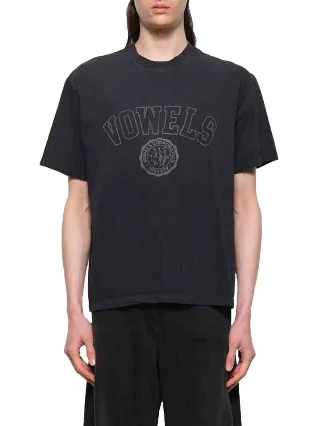 vowels Faded Collegiate T-shirt