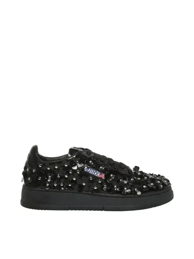 Autry Medalist Low Patent Flower Sneaker