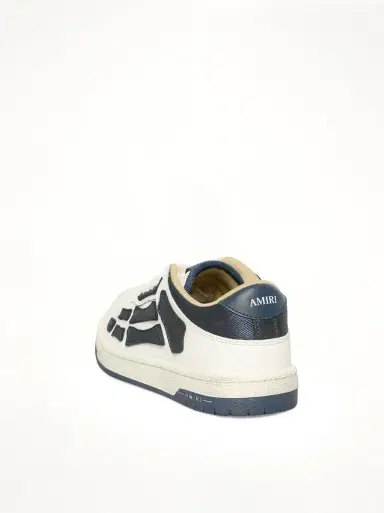 AMIRI Denim Skeleton Low Top Sneakers in Wet Shimmer Blue | Thumbnail 2 AMIRI Denim Skeleton Low Top Sneakers in Wet Shimmer Blue | Thumbnail 2