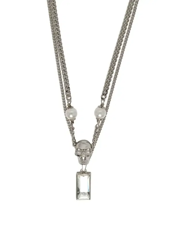 Alexander McQueen Skull & Pearl Necklace
