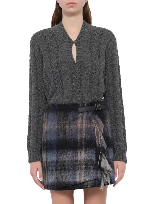 Loewe Mohair Skirt in Blue/multicolour Blue/multicolor
