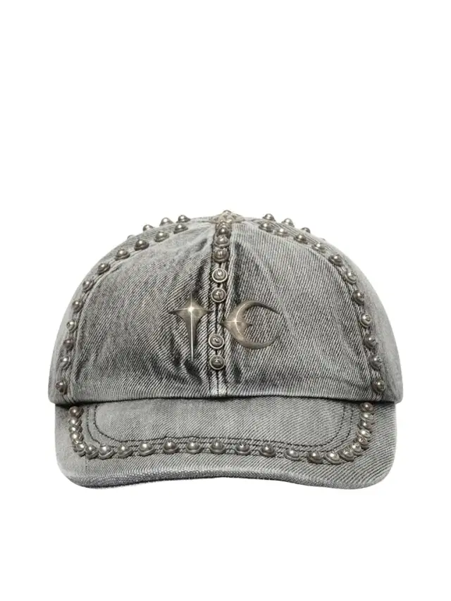 THUG CLUB Studded Denim Cap