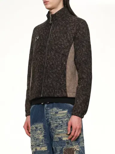 THUG CLUB Devil Peace Patch Knit Jacket | Thumbnail 2 THUG CLUB Devil Peace Patch Knit Jacket | Thumbnail 2