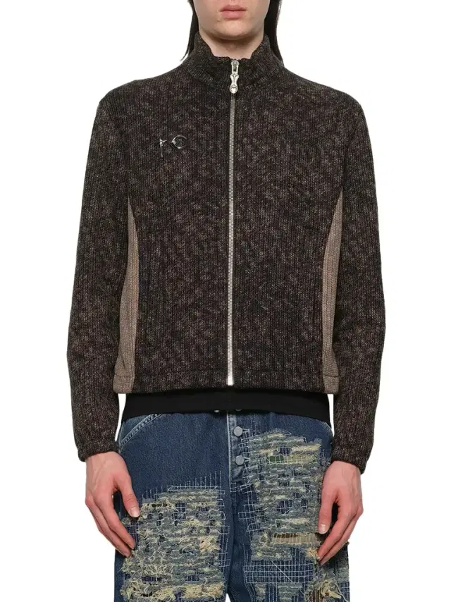 THUG CLUB Devil Peace Patch Knit Jacket