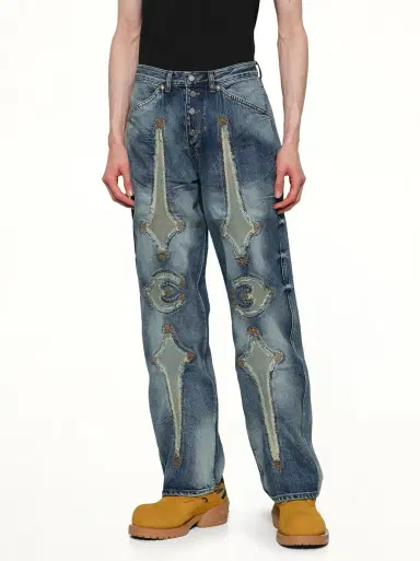 THUG CLUB TC Bone Leather Denim Pants | Thumbnail 6 THUG CLUB TC Bone Leather Denim Pants | Thumbnail 6