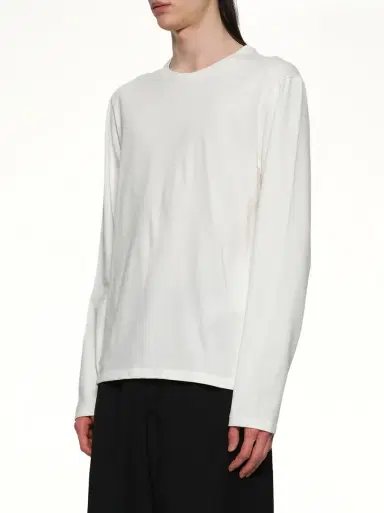 Jil Sander Leather Patch Long Sleeve T-shirt | Thumbnail 2