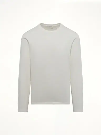 Jil Sander Leather Patch Long Sleeve T-shirt | Thumbnail 3