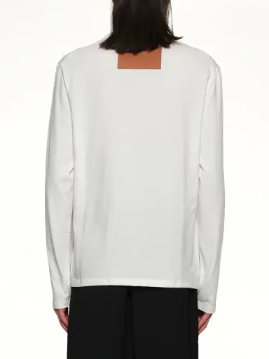 Jil Sander Leather Patch Long Sleeve T-shirt | Thumbnail 5