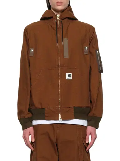 Sacai Carhartt Wip Washed Duck Hooded Blouson | Thumbnail 1 Sacai Carhartt Wip Washed Duck Hooded Blouson | Thumbnail 1