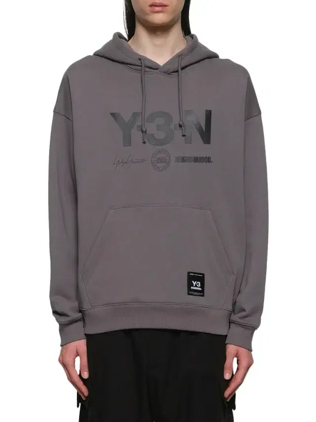 Y-3 Y-3 X Nbhd Graphic Hoodie in Granite Grey