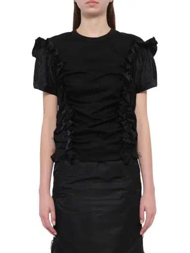 NOIR KEI NINOMIYA Cotton Ponte T-shirt | Thumbnail 1 NOIR KEI NINOMIYA Cotton Ponte T-shirt | Thumbnail 1