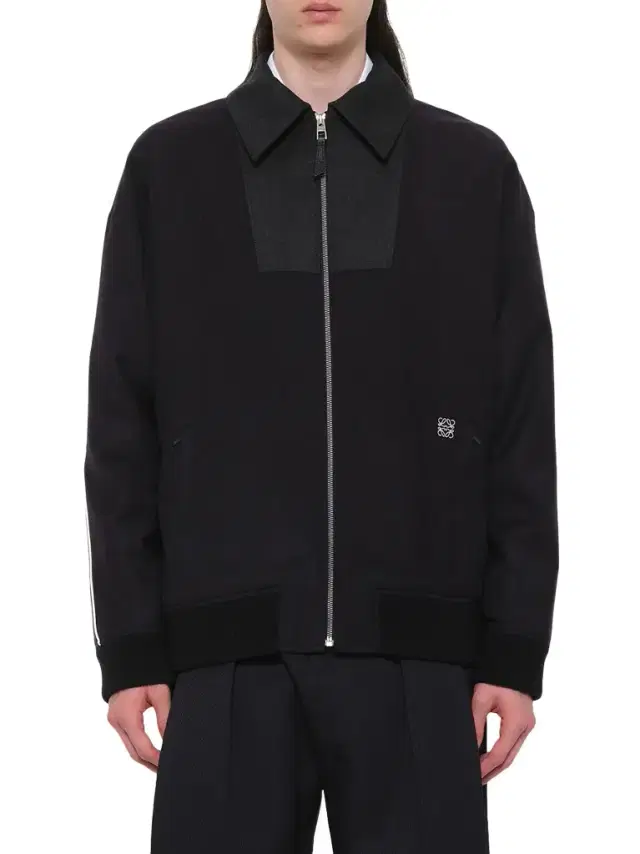 Loewe Wool Traksuit Jacket in Navy/grey