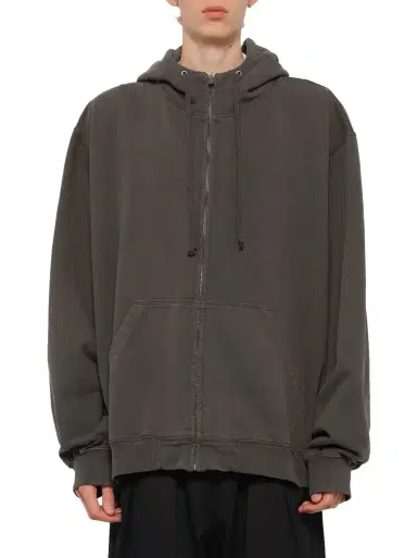 Maison Margiela Zip Hoodie in Mink Grey | Thumbnail 1 Maison Margiela Zip Hoodie in Mink Grey | Thumbnail 1