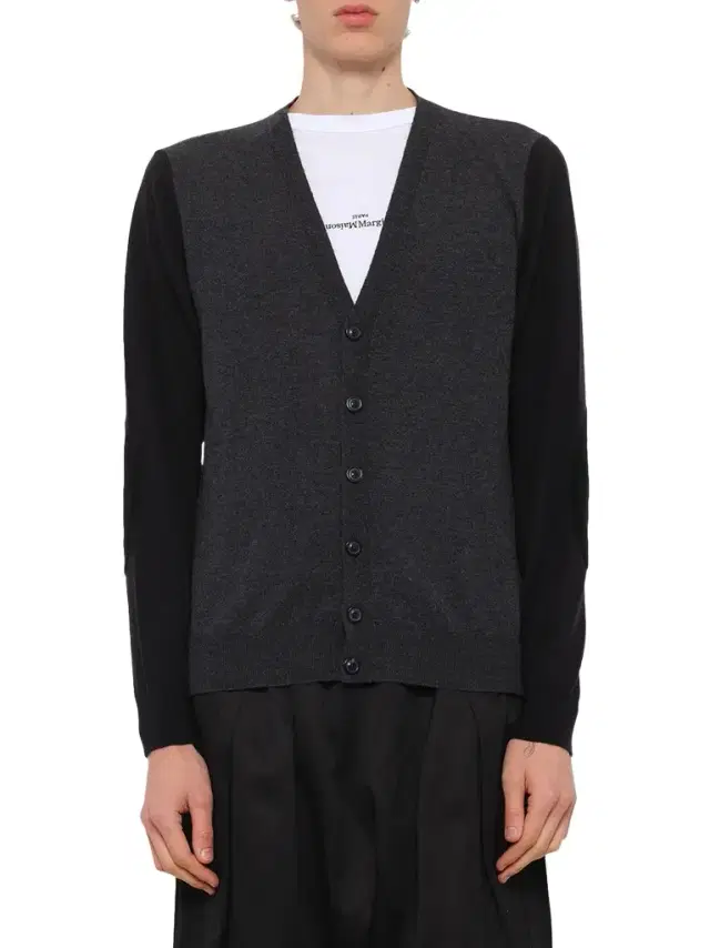 Maison Margiela Two-tone Cardigan in Grey/black Grey