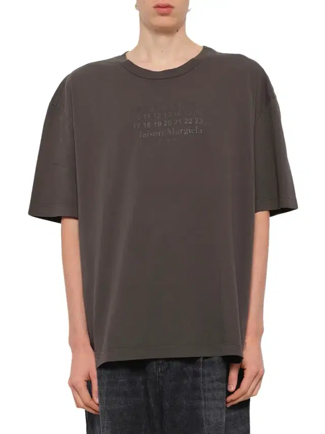 Maison Margiela Maison Margiela Logo T-shirt in Mink Grey