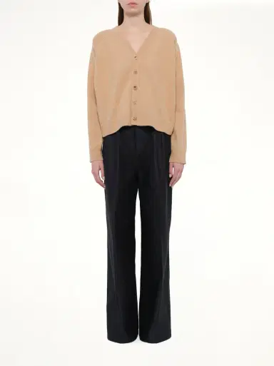 Maison Margiela Gauge 7 Wool Cardigan in Camel Brown | Thumbnail 7