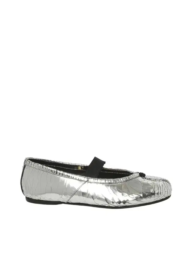 Maison Margiela Broken Mirror Ballerina in Silver/black Silver